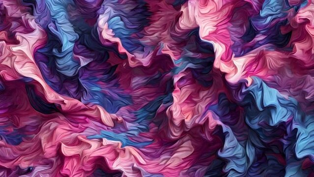 Another abstract visual effect for the theme of fractals could be a fluid and organic flow of vibrant colors merging, splitting, and swirling in everchanging patterns.