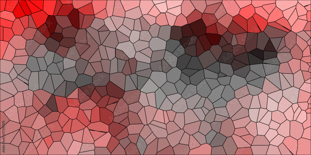 Aufkleber abstract colorful background with triangles. background of crystallized. red with black strock geome