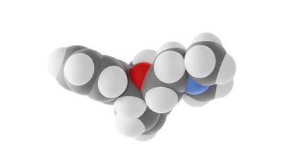 diphenhydramine molecule, antihistamine, molecular structure, isolated 3d model van der Waals - obrazy, fototapety, plakaty