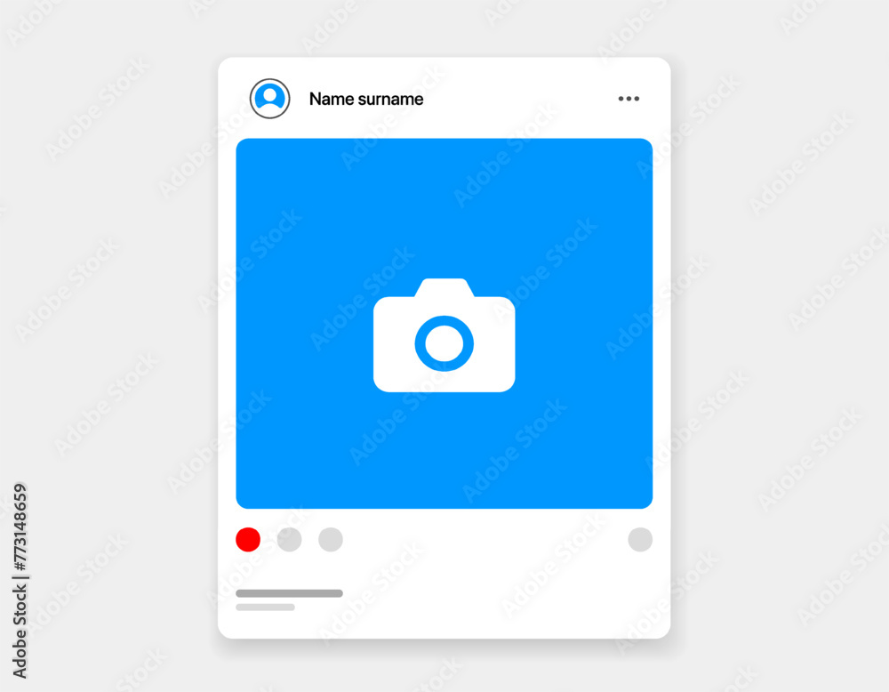 Aufkleber social media carousel post template mockup. mobile app interface with blank pictures, editable posts