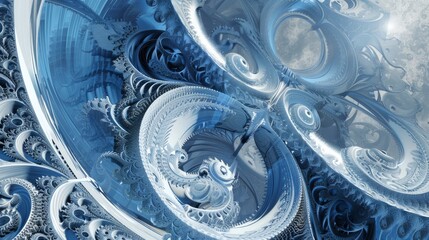 Abstract background in blue and white tones