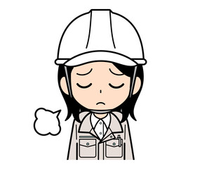 落ち込む現場監督の女性