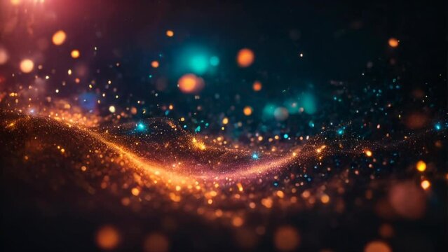  glow particle abstract bokeh background