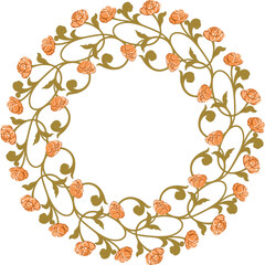 Art Nouveau floral frame. Decorative element. Vector.