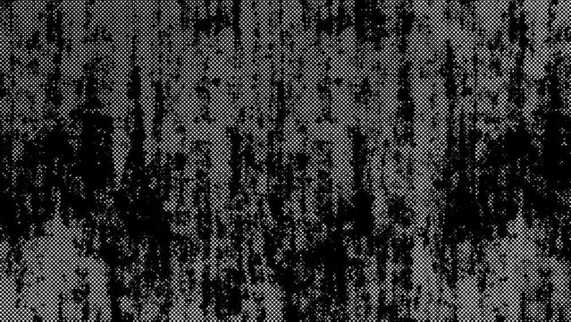 Grunge black and white halftone texture. Abstract dirty background