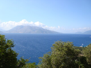 Fototapeta premium beach, sea, water, sand, ocean, coast, island, sky, summer, landscape, vacation, nature, tropical, travel, holiday, wave, bay, coastline, mediterranean, greece, scotland, shore, turquoise, paradise