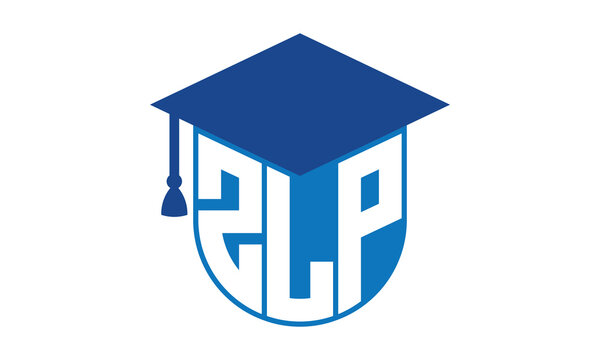 ZLP initial letter academic logo design vector template. school college logo, university logo, graduation cap logo, institute logo, educational logo, library logo, teaching logo, book shop, varsity