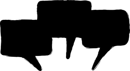 Speech bubbles ink brush, comics, messages