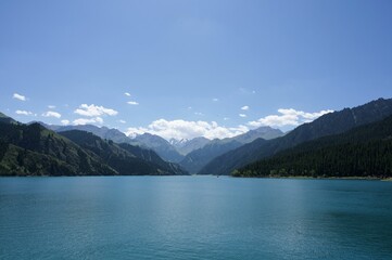 Scenic view of Jade Pool in Tian Shan Mountains, Xinjiang, China