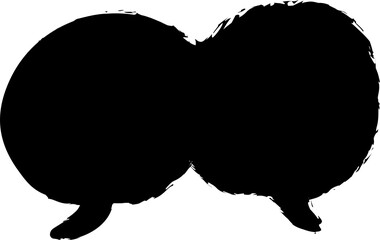 Speech bubbles ink brush, comics, messages