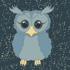 owl on a branch with a gift owl, eagle owl, owl, night owl, booby, night reveler, nocturnal bird, feathered, feathers, wings, flight