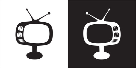 Illustration vector graphics of television icon - obrazy, fototapety, plakaty