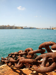 Rusty anchor chain