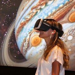 Navigating the solar system with a virtual reality headset