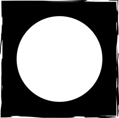 Square brush frames with circle border element