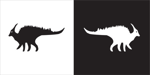 Illustration vector graphics of dinosaur icon © Sutari