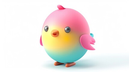 A charming and colorful 3D business icon with a cute design isolated on a white background