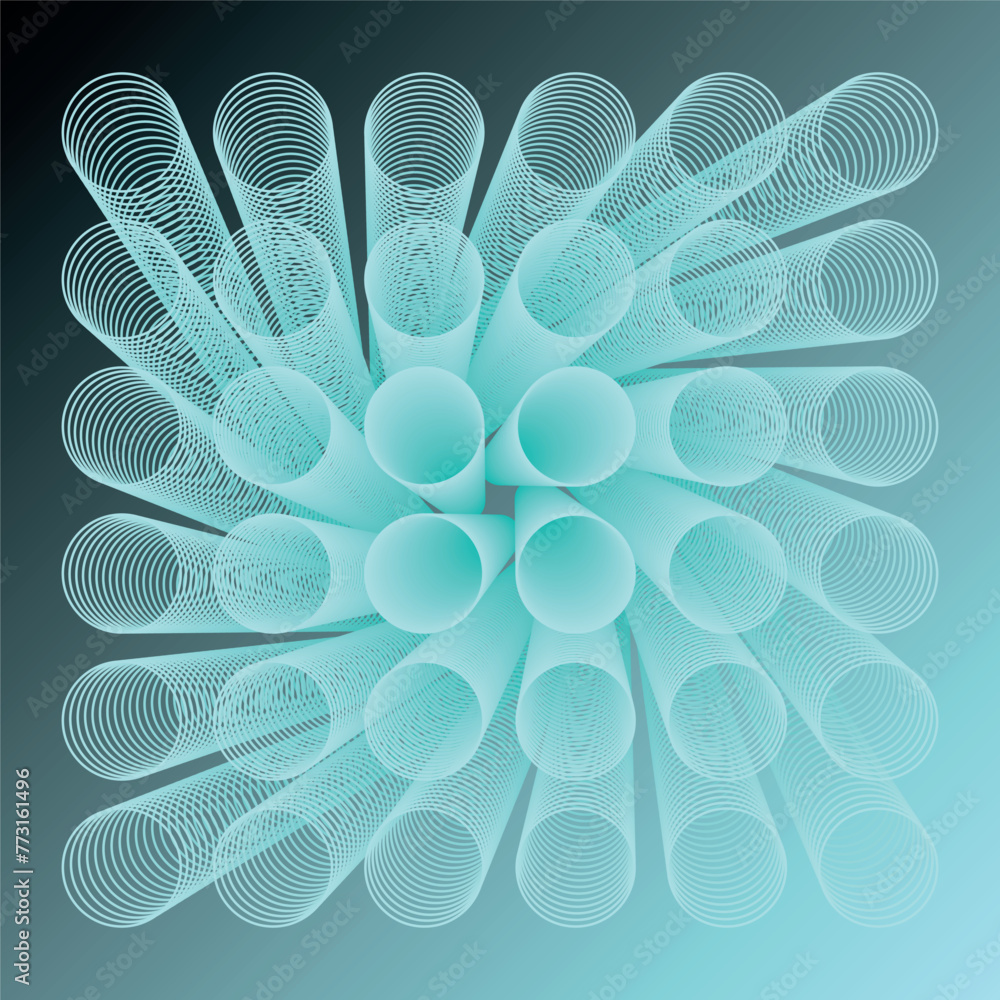 Poster abstract art design.3d geometric shape. geometric gradient background in minimal style for cover, ba