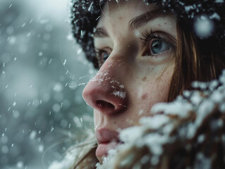 portrait of a person in the rain