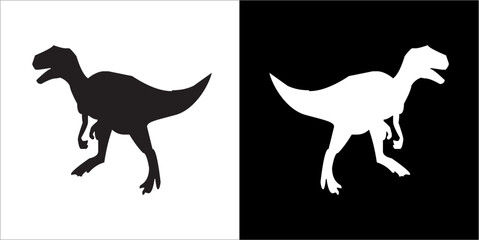 Illustration vector graphics of dinosaur icon © Sutari
