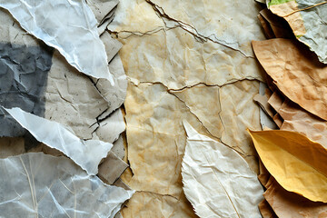 texture of recycled materials and natural elements