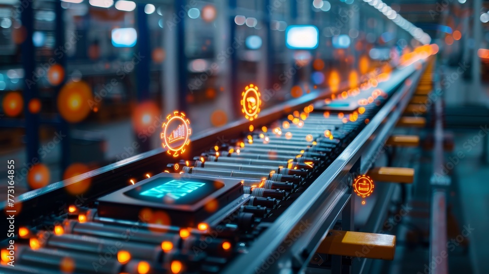 Poster dive into the industrial iot, optimized factory automation and data management