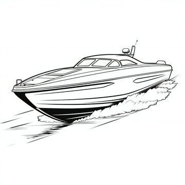 Speedboat clip art preview