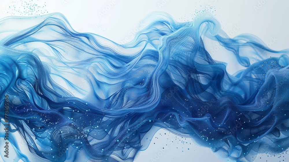 Aufkleber a graph depicted as a flowing river, symbolizing the continuous flow of data and information
