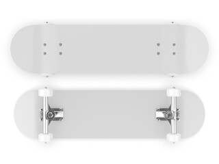 Blank skateboard template mockup 3d illustration. © godesignz