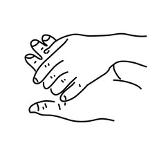 Parent and Child Holding Hand Illustration