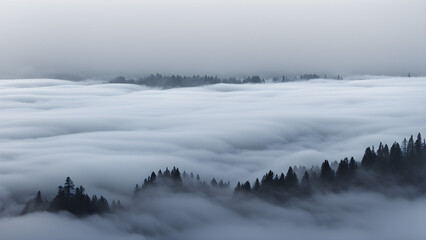 The mist above the sky