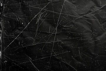 Black scratched vintage paper texture. Black old paper background. - 773168877