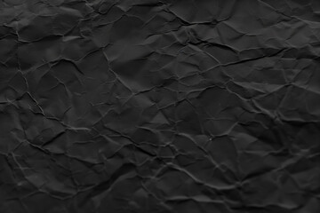 Black Vintage Crumpled Paper Texture Background. Paper Overlay. - 773168892