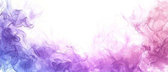   A white space is placed in the middle of an image with a purple and blue smoky background