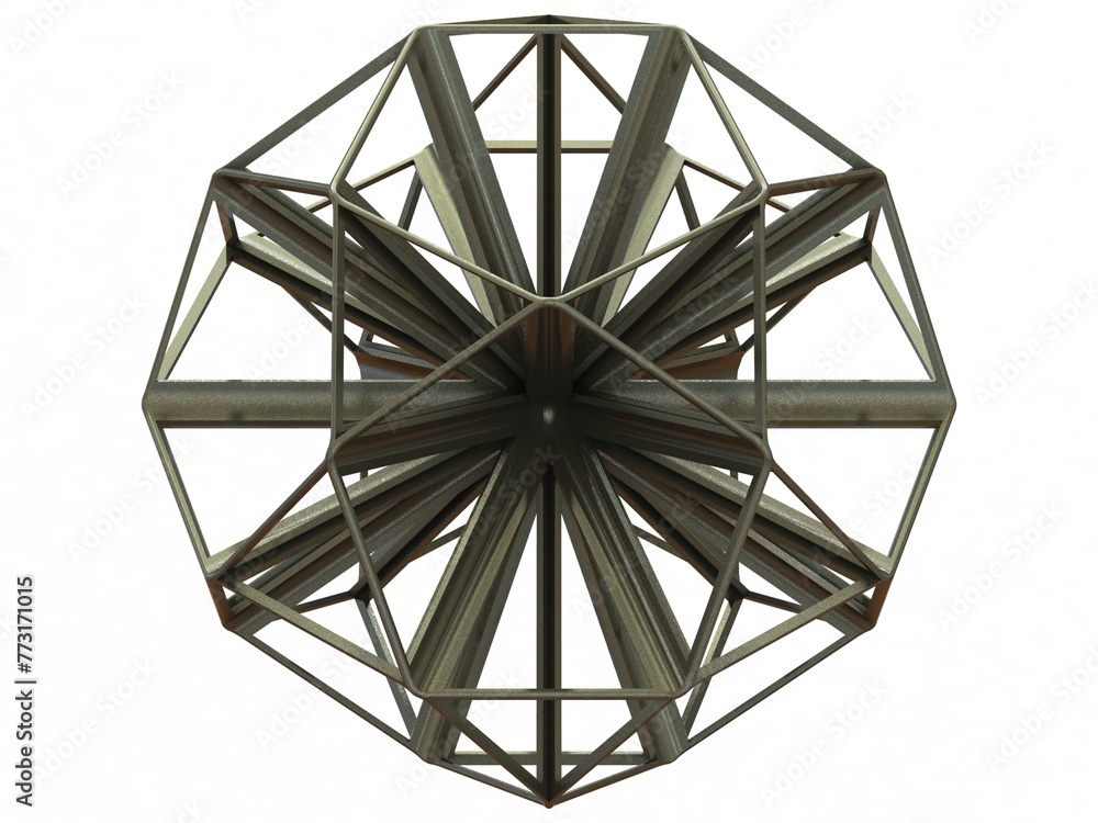 Poster wireframe shape small icosihemidodecahedron 3d print model