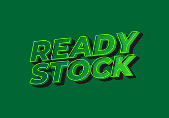 Ready stock. Text effect in 3D look with eye catching colors