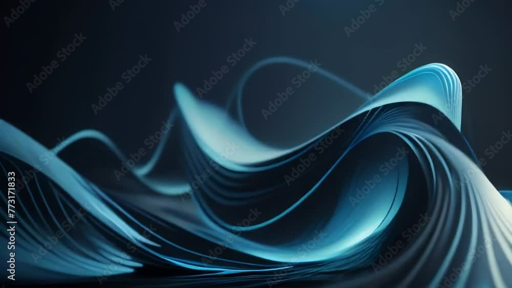 Poster abstract 3d background with a dynamic wave made of countless floating digital particles, for backgro