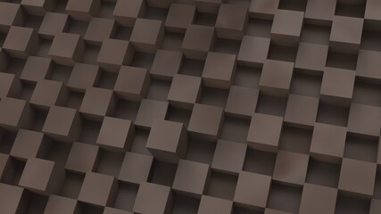 abstract 3d illustration of cubes background, Black cubes