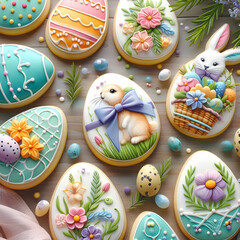 Photo real for Capturing the whimsical details of hand-painted watercolor Easter eggs Close-up shots showcasing the intricate designs and vibrant colors of handmade watercolor Easter eggs in easter da