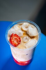 Iced coffee and berry