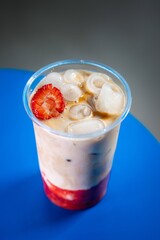 Iced coffee and berry