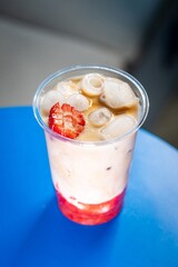 Iced coffee and berry