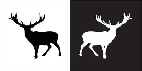 Illustration vector graphics of deer icon