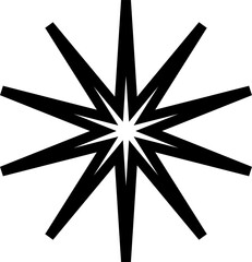 Star bold shape. Element geometric