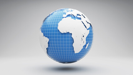 3Dの地球のイラストレーション。アイコン。