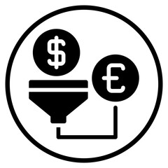 Fototapeta premium sales funnel glyph icon