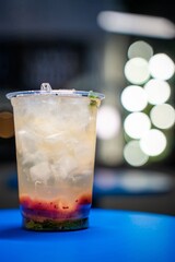 Mojito with raspberries