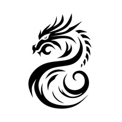Dragon icon vector illustration for design logo template or print