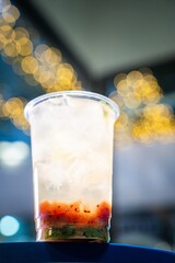 Mojito with raspberries