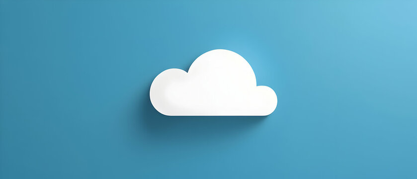 Cloud Computing Simplicity. Minimalist White Cloud. Seamless Data Integration Concept. Digital Storage Solution